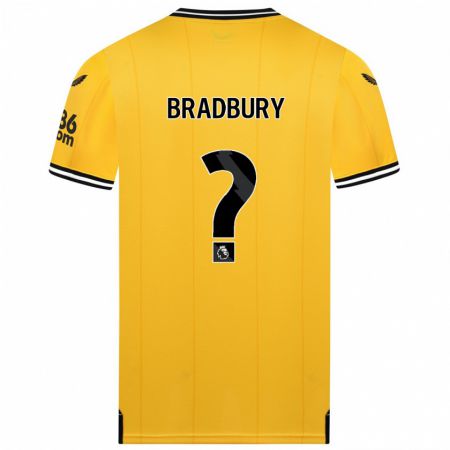 Kandiny Miesten Mackenzie Bradbury #0 Keltainen Kotipaita 2023/24 Lyhythihainen Paita T-Paita