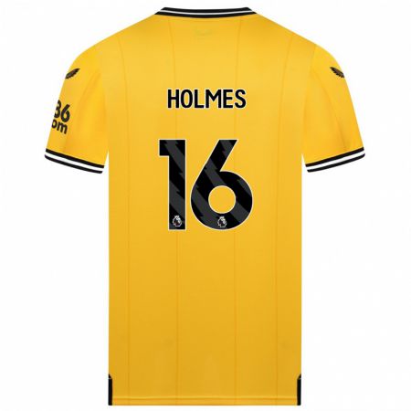 Kandiny Miesten Summer Holmes #16 Keltainen Kotipaita 2023/24 Lyhythihainen Paita T-Paita