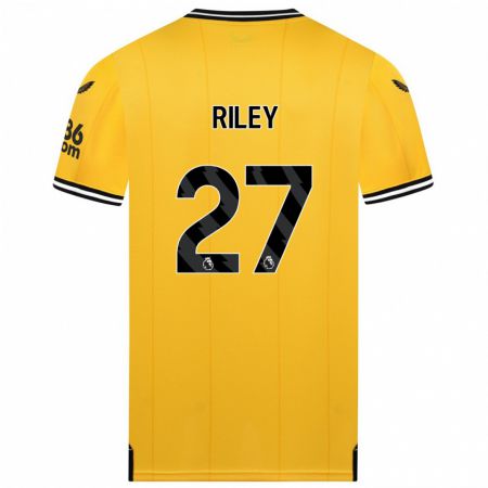 Kandiny Miesten Lauren Riley #27 Keltainen Kotipaita 2023/24 Lyhythihainen Paita T-Paita