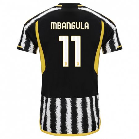 Kandiny Miesten Samuel Mbangula #11 Musta Valkoinen Kotipaita 2023/24 Lyhythihainen Paita T-Paita
