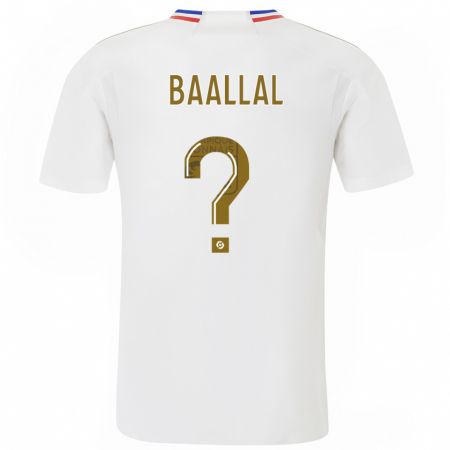 Kandiny Miesten Abdellah Baallal #0 Valkoinen Kotipaita 2023/24 Lyhythihainen Paita T-Paita
