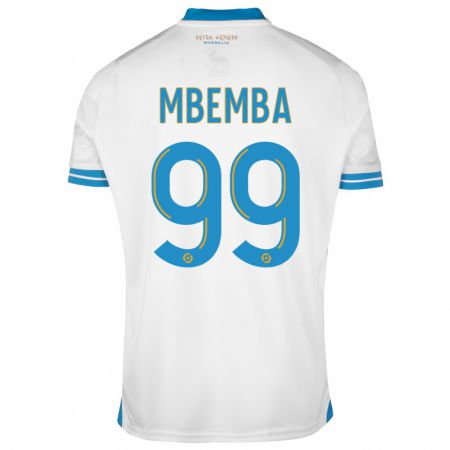 Kandiny Miesten Chancel Mbemba #99 Valkoinen Kotipaita 2023/24 Lyhythihainen Paita T-Paita