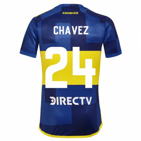 Kandiny Miesten Gabriela Chavez #24 Tummansininen Keltainen Kotipaita 2023/24 Lyhythihainen Paita T-Paita