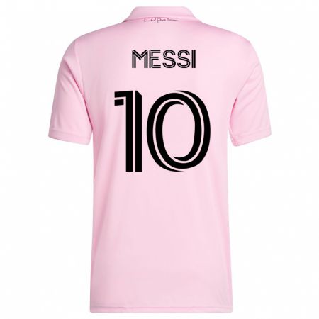Kandiny Miesten Lionel Messi #10 Vaaleanpunainen Kotipaita 2023/24 Lyhythihainen Paita T-Paita