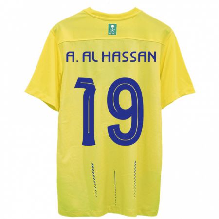Kandiny Miesten Ali Al-Hassan #19 Keltainen Kotipaita 2023/24 Lyhythihainen Paita T-Paita