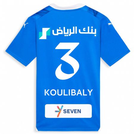 Kandiny Miesten Kalidou Koulibaly #3 Sininen Kotipaita 2023/24 Lyhythihainen Paita T-Paita