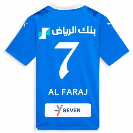 Kandiny Miesten Salman Al-Faraj #7 Sininen Kotipaita 2023/24 Lyhythihainen Paita T-Paita