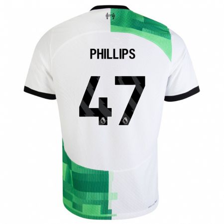 Kandiny Miesten Nathaniel Phillips #47 Valkoinen Vihreä Vieraspaita 2023/24 Lyhythihainen Paita T-Paita