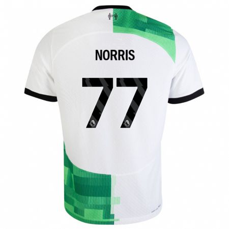 Kandiny Miesten James Norris #77 Valkoinen Vihreä Vieraspaita 2023/24 Lyhythihainen Paita T-Paita
