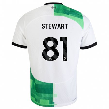 Kandiny Miesten Layton Stewart #81 Valkoinen Vihreä Vieraspaita 2023/24 Lyhythihainen Paita T-Paita