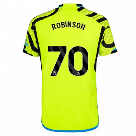 Kandiny Miesten Josh Robinson #70 Keltainen Vieraspaita 2023/24 Lyhythihainen Paita T-Paita