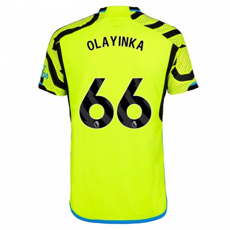 Kandiny Miesten James Olayinka #66 Keltainen Vieraspaita 2023/24 Lyhythihainen Paita T-Paita