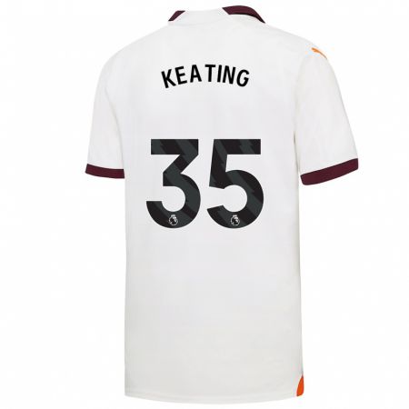 Kandiny Miesten Khiara Keating #35 Valkoinen Vieraspaita 2023/24 Lyhythihainen Paita T-Paita