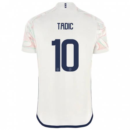 Kandiny Miesten Dusan Tadic #10 Valkoinen Vieraspaita 2023/24 Lyhythihainen Paita T-Paita