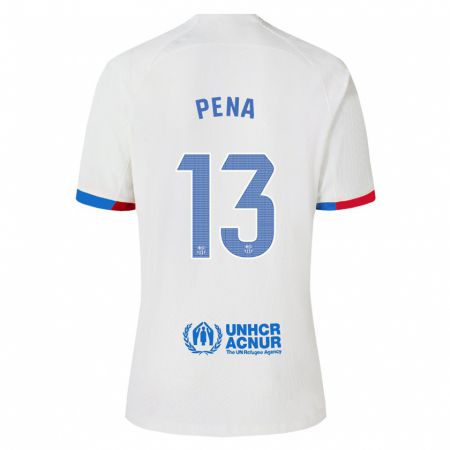 Kandiny Miesten Iñaki Peña #13 Valkoinen Vieraspaita 2023/24 Lyhythihainen Paita T-Paita