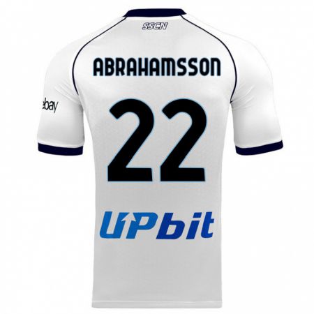 Kandiny Miesten Sejde Abrahamsson #22 Valkoinen Vieraspaita 2023/24 Lyhythihainen Paita T-Paita