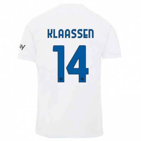 Kandiny Miesten Davy Klaassen #14 Valkoinen Vieraspaita 2023/24 Lyhythihainen Paita T-Paita