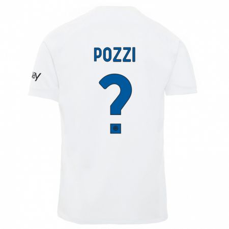 Kandiny Miesten Andrea Pozzi #0 Valkoinen Vieraspaita 2023/24 Lyhythihainen Paita T-Paita