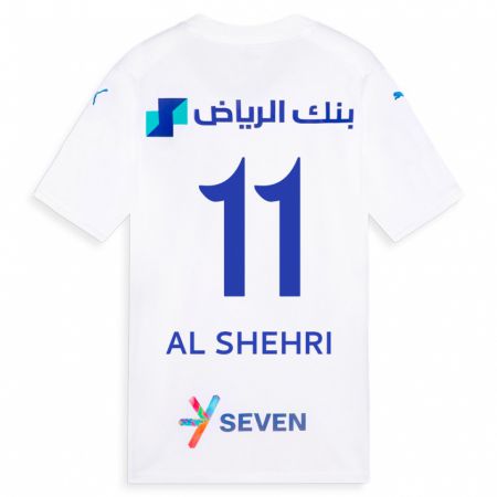 Kandiny Miesten Saleh Al-Shehri #11 Valkoinen Vieraspaita 2023/24 Lyhythihainen Paita T-Paita