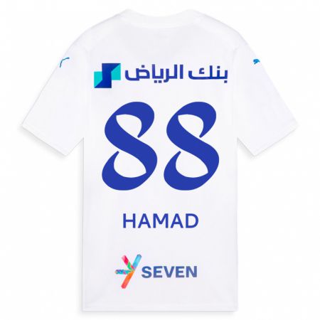 Kandiny Miesten Hamad Al-Yami #88 Valkoinen Vieraspaita 2023/24 Lyhythihainen Paita T-Paita