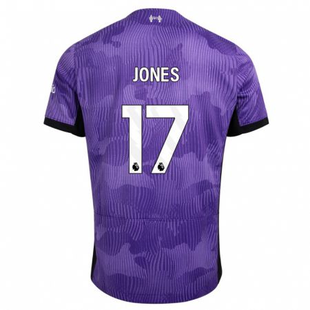 Kandiny Miesten Curtis Jones #17 Violetti Kolmas Sarja 2023/24 Lyhythihainen Paita T-Paita