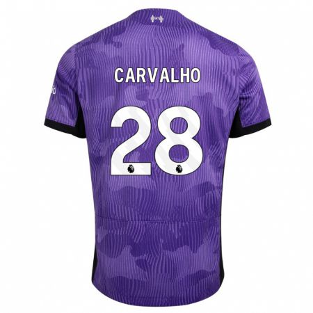 Kandiny Miesten Fabio Carvalho #28 Violetti Kolmas Sarja 2023/24 Lyhythihainen Paita T-Paita