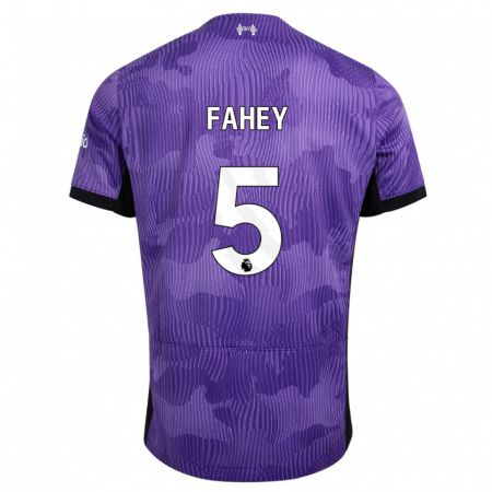 Kandiny Miesten Niamh Fahey #5 Violetti Kolmas Sarja 2023/24 Lyhythihainen Paita T-Paita