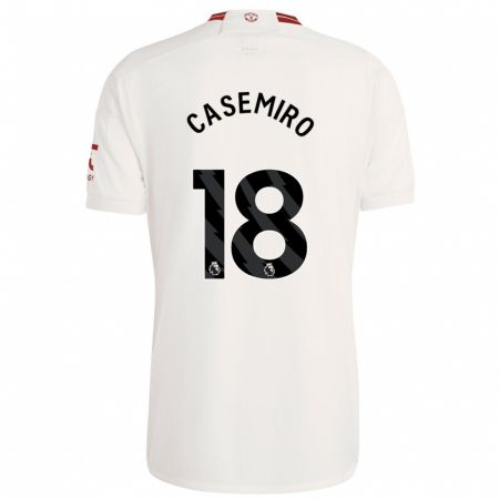Kandiny Miesten Casemiro #18 Valkoinen Kolmas Sarja 2023/24 Lyhythihainen Paita T-Paita