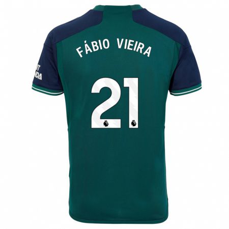Kandiny Miesten Fábio Vieira #21 Vihreä Kolmas Sarja 2023/24 Lyhythihainen Paita T-Paita