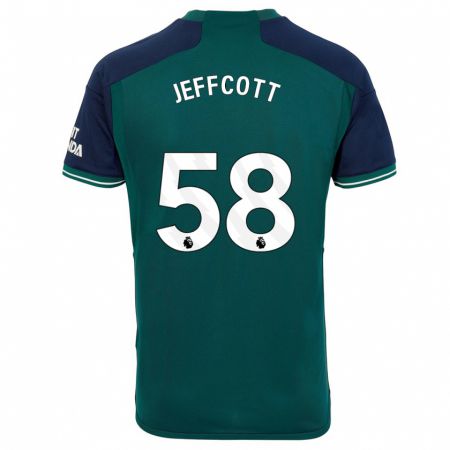 Kandiny Miesten Henry Jeffcott #58 Vihreä Kolmas Sarja 2023/24 Lyhythihainen Paita T-Paita