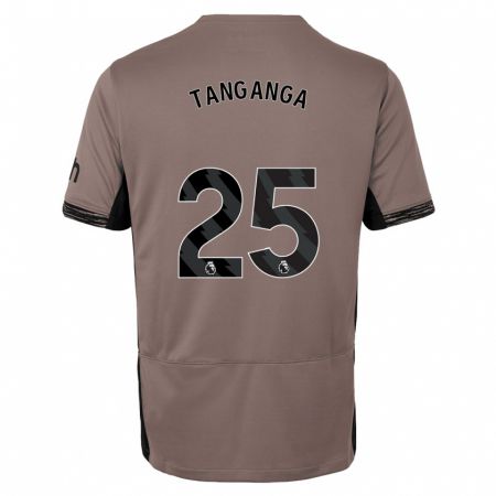 Kandiny Miesten Japhet Tanganga #25 Tumma Beige Kolmas Sarja 2023/24 Lyhythihainen Paita T-Paita