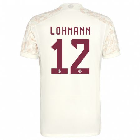 Kandiny Miesten Sydney Lohmann #12 Luonnonvalkoinen Kolmas Sarja 2023/24 Lyhythihainen Paita T-Paita