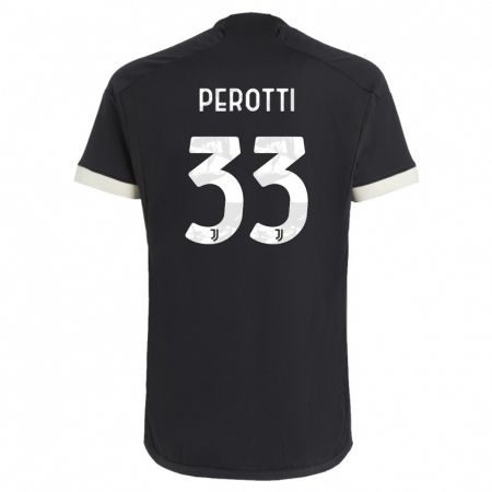 Kandiny Miesten Clemente Perotti #33 Musta Kolmas Sarja 2023/24 Lyhythihainen Paita T-Paita