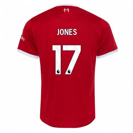 Kandiny Naisten Curtis Jones #17 Punainen Kotipaita 2023/24 Lyhythihainen Paita T-Paita