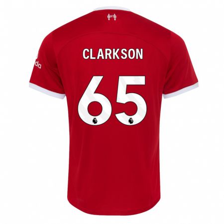 Kandiny Naisten Leighton Clarkson #65 Punainen Kotipaita 2023/24 Lyhythihainen Paita T-Paita