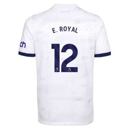 Kandiny Naisten Emerson Royal #12 Valkoinen Kotipaita 2023/24 Lyhythihainen Paita T-Paita