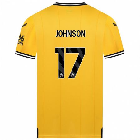 Kandiny Naisten Katie Johnson #17 Keltainen Kotipaita 2023/24 Lyhythihainen Paita T-Paita