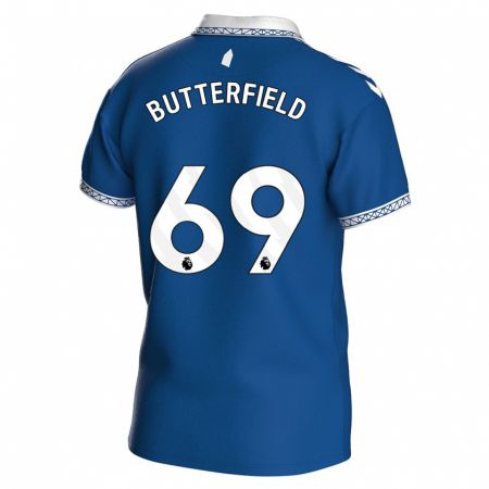 Kandiny Naisten Luke Butterfield #69 Kuninkaallisen Sininen Kotipaita 2023/24 Lyhythihainen Paita T-Paita