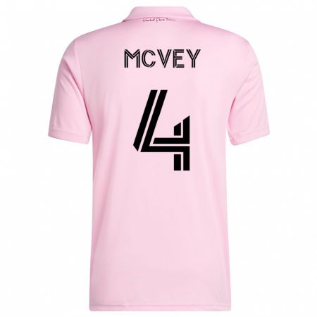 Kandiny Naisten Christopher Mcvey #4 Vaaleanpunainen Kotipaita 2023/24 Lyhythihainen Paita T-Paita