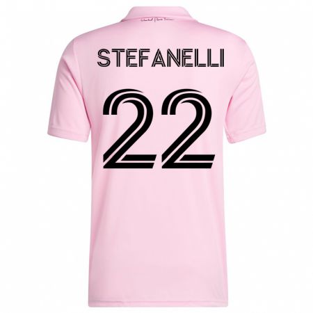 Kandiny Naisten Nicolás Stefanelli #22 Vaaleanpunainen Kotipaita 2023/24 Lyhythihainen Paita T-Paita