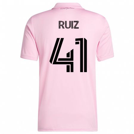 Kandiny Naisten David Ruíz #41 Vaaleanpunainen Kotipaita 2023/24 Lyhythihainen Paita T-Paita