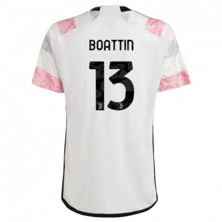 Kandiny Naisten Lisa Boattin #13 Valkoinen Pinkki Vieraspaita 2023/24 Lyhythihainen Paita T-Paita