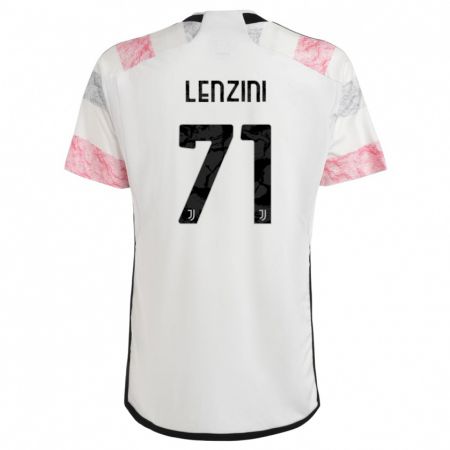 Kandiny Naisten Martina Lenzini #71 Valkoinen Pinkki Vieraspaita 2023/24 Lyhythihainen Paita T-Paita