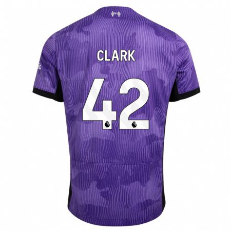 Kandiny Naisten Bobby Clark #42 Violetti Kolmas Sarja 2023/24 Lyhythihainen Paita T-Paita