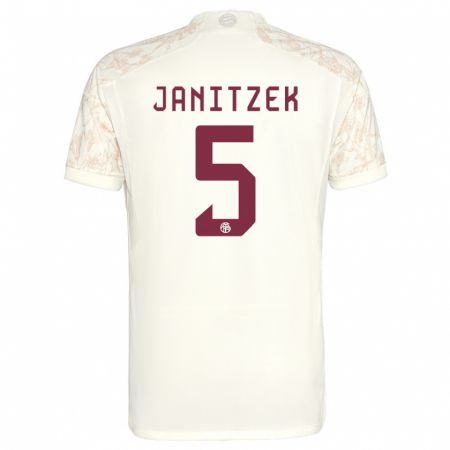 Kandiny Naisten Justin Janitzek #5 Luonnonvalkoinen Kolmas Sarja 2023/24 Lyhythihainen Paita T-Paita