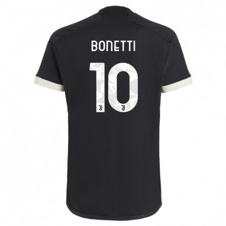 Kandiny Naisten Andrea Bonetti #10 Musta Kolmas Sarja 2023/24 Lyhythihainen Paita T-Paita