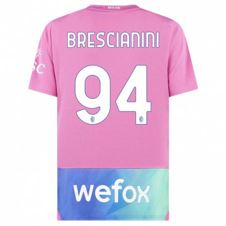Kandiny Naisten Marco Brescianini #94 Vaaleanpunainen Violetti Kolmas Sarja 2023/24 Lyhythihainen Paita T-Paita