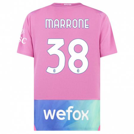 Kandiny Naisten Federico Marrone #38 Vaaleanpunainen Violetti Kolmas Sarja 2023/24 Lyhythihainen Paita T-Paita