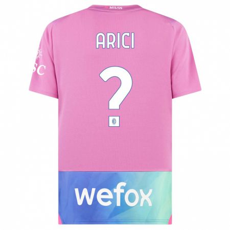 Kandiny Naisten Alberto Arici #0 Vaaleanpunainen Violetti Kolmas Sarja 2023/24 Lyhythihainen Paita T-Paita