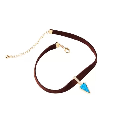 Kandiny - Turquoise Geometric Pendant Short Necklace